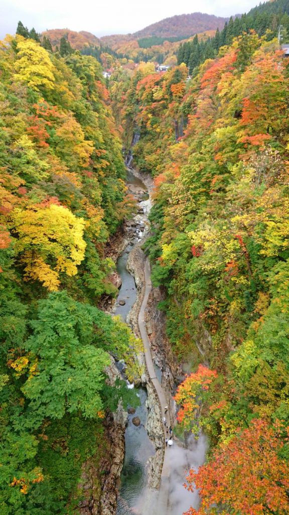 ユザワジオパーク、小安峡、紅葉、大噴湯